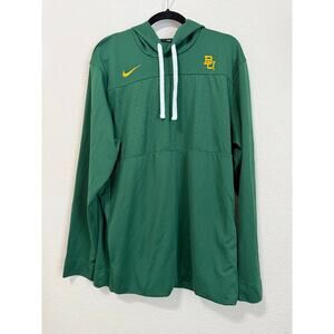 Nike Baylor University Hoodie Men’s XL Green Long Sleeve Pullover Dri-FI